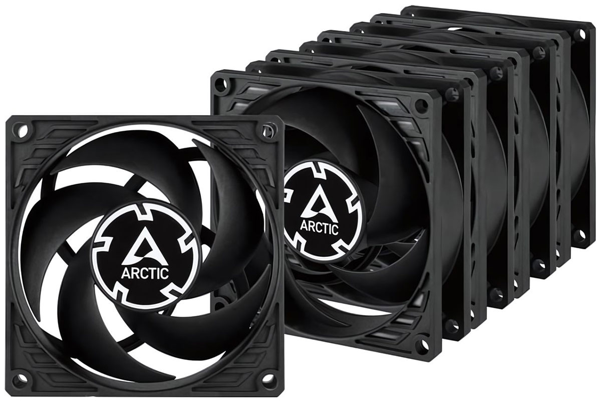 Вентиляторы для корпуса Arctic P8 Silent Black 5x80mm (ACFAN00301A)