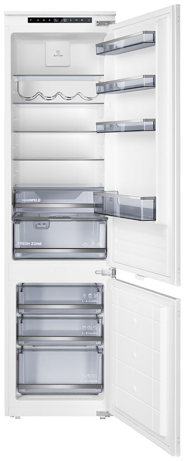 Встраиваемый двухкамерный холодильник Maunfeld MBF193SLFWGR Inverter