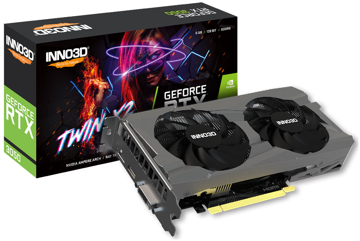 Видеокарта INNO3D GeForce RTX 3050 TWIN X2 6GB (N30502-06D6-1711VA60)
