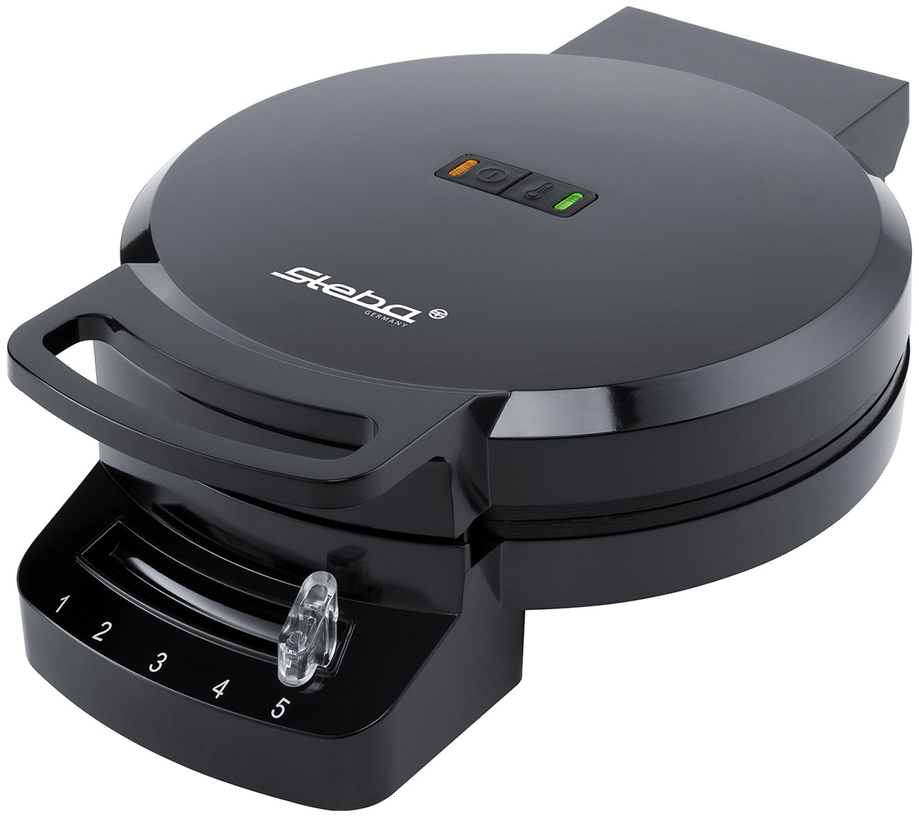 Вафельница Steba WE 1 (WE 1), мощность 1200 Вт, антипригарное покрытие, черный