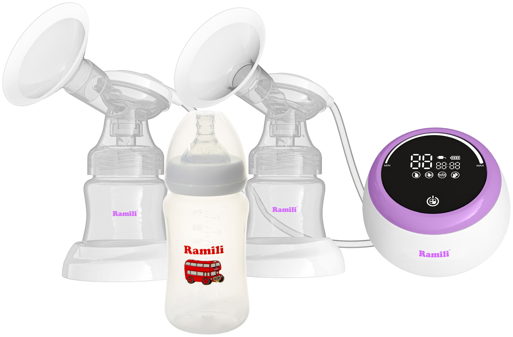 Молокоотсос Ramili SE450 с дополнительной противоколиковой бутылочкой 240ML