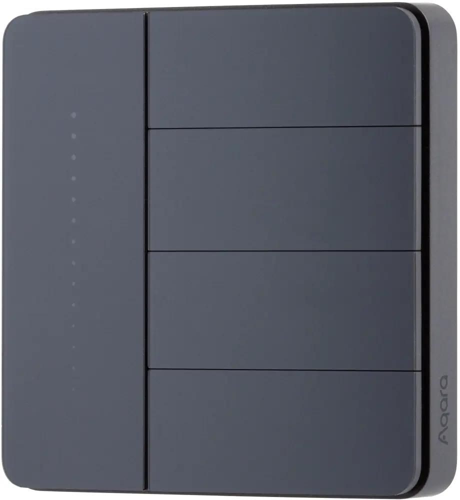 Умный выключатель Aqara Z1 Pro ZNQBKG45LM, 4-х кл., графитовый (ZNQBKG45LM_GR)
