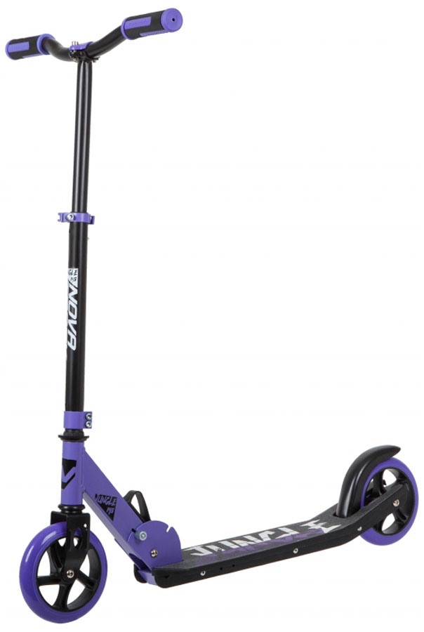 Самокат Novatrack JUNGLE PRO сталь пластик, складной, фиолетовый