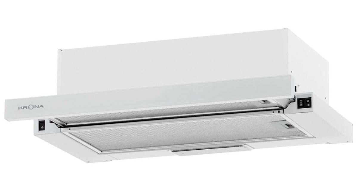 Вытяжка Krona KAMILLA 600 AIR 2W 2 мотора, панель из закаленного стекла