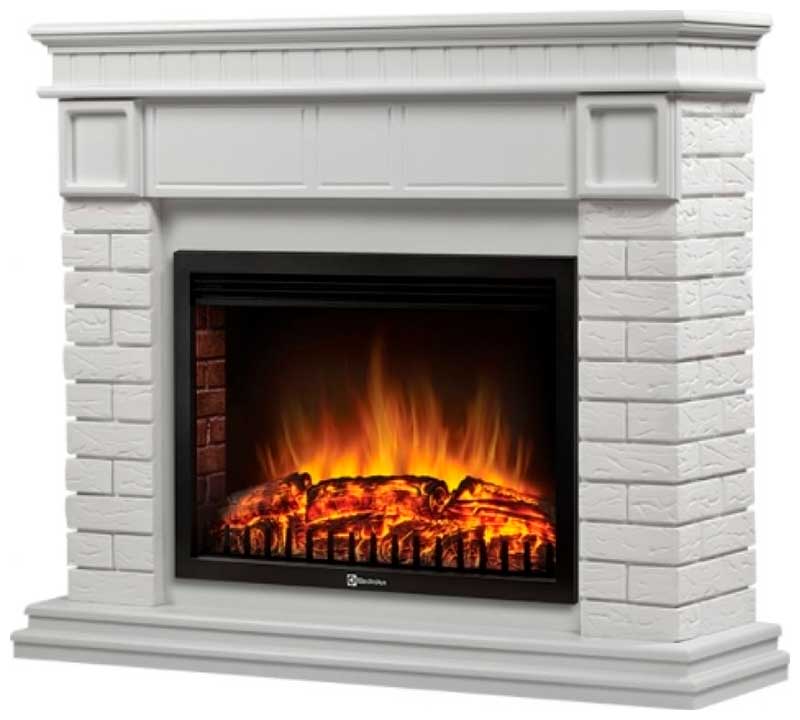 Портал  Firelight Bricks 25, камень белый, белая эмаль (НС-1277346)