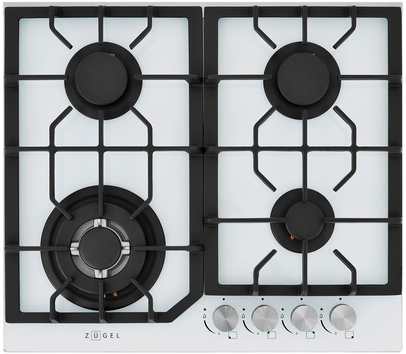 Газовая варочная панель Zugel ZGH601W, белая