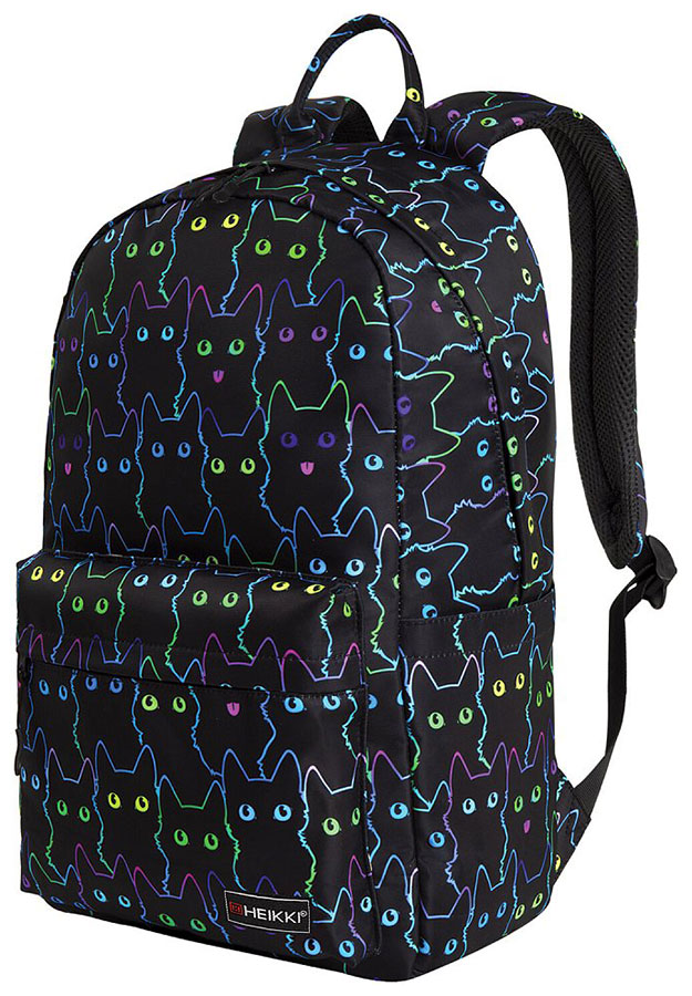 Рюкзак Heikki DREAM, с карманом для ноутбука, Neon cats (272524)