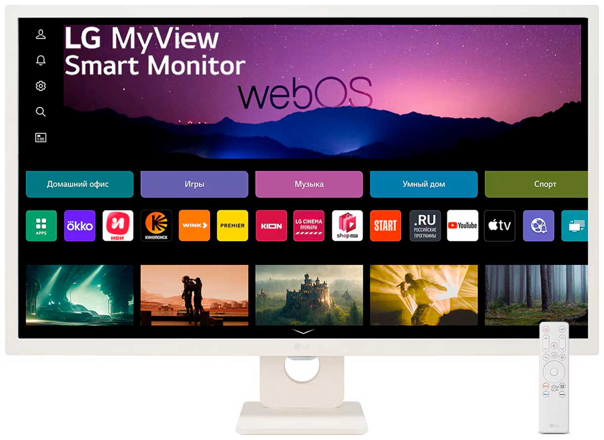 ЖК монитор LG 31.5", белый (32SR50F-W)
