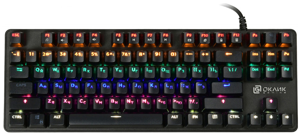 Клавиатура Oklick 969G SHOTGUN механическая черный USB Multimedia for gamer LED