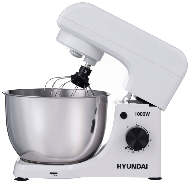 Миксер планетарный Hyundai HYM-S4451 1000Вт белый/черный