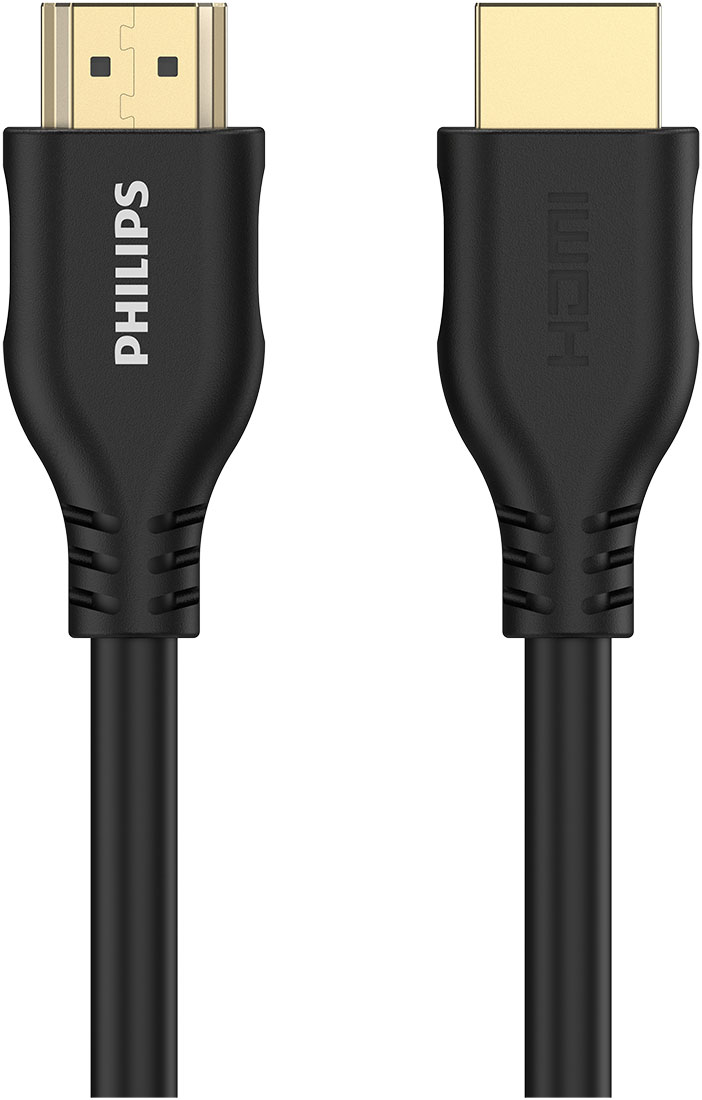 Кабель HDMI Philips 1.4 Gold plated PVC, HDMI:4Kx2K@30Hz, 32AWG, 6.0mm, 1.5 м, Black