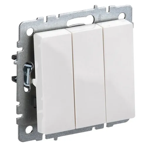 Выключатель IEK Brite ВС10-3-0-БрБ, 3-клавишный, установка скрытая, IP20, белый [br-v30-0-10-k01]