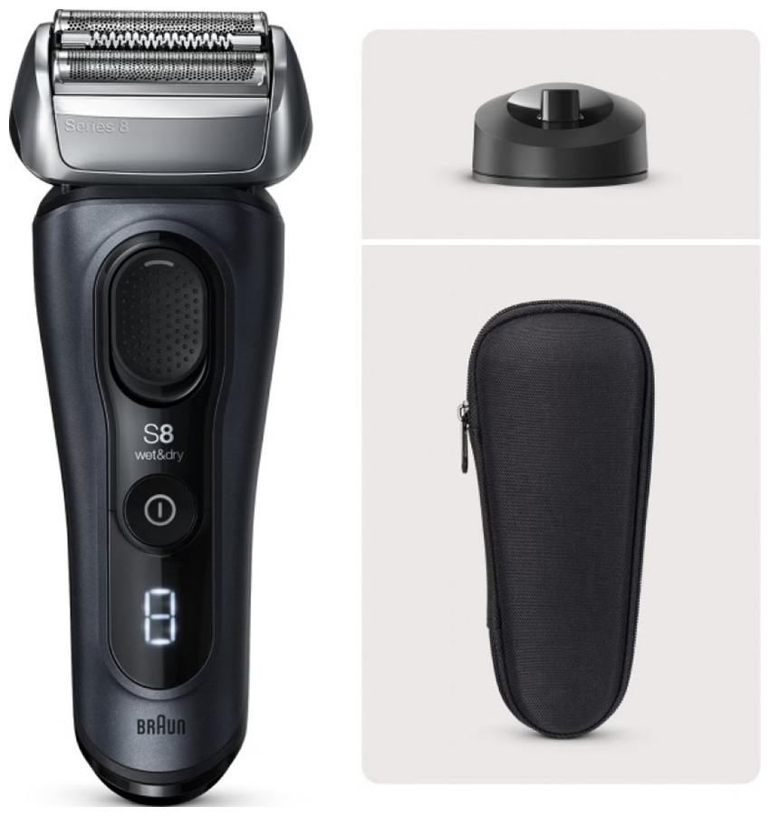 Электрическая бритва Braun S8 8513s Grey (5795), с зарядной станцией