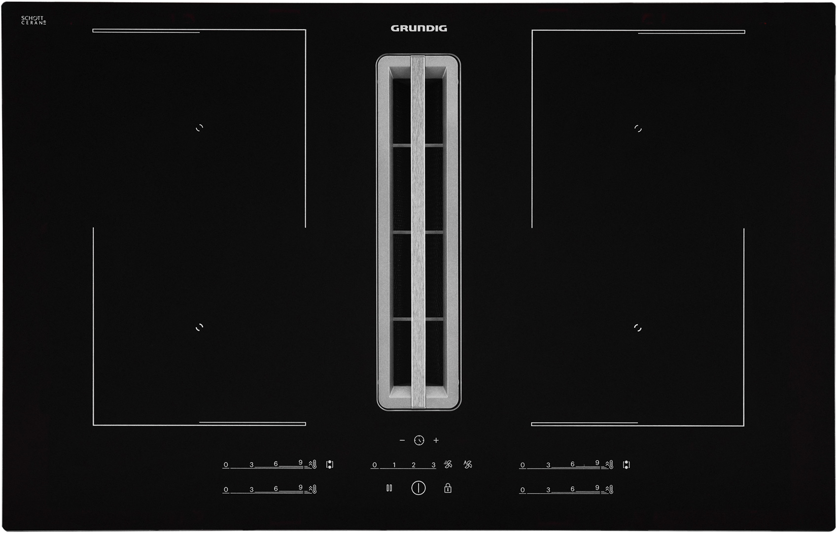 Электрическая варочная панель Grundig GIEH 834480 P, черный, индукционная