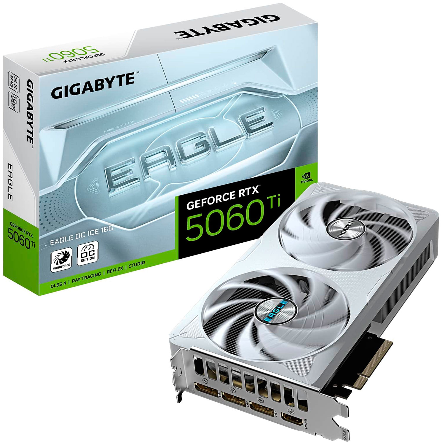 Видеокарта Gigabyte GeForce RTX 5060 Ti EAGLE OC ICE 16GB (GV-N506TEAGLEOC ICE-16GD)