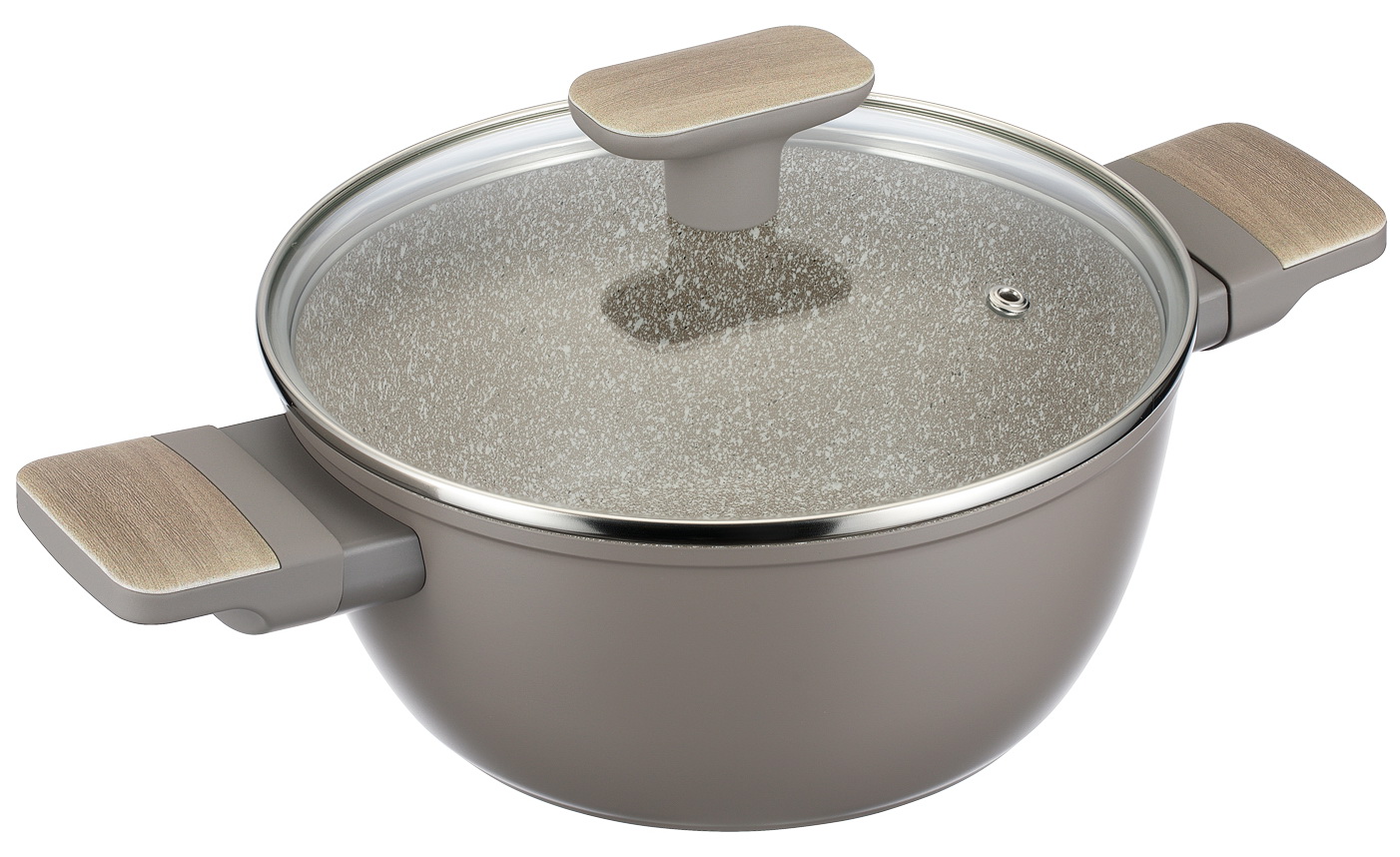 Кастрюля Regent inox Linea LATTE (индукция)/ серый бежевый, серый гранит (93-AL-LT-4-24)