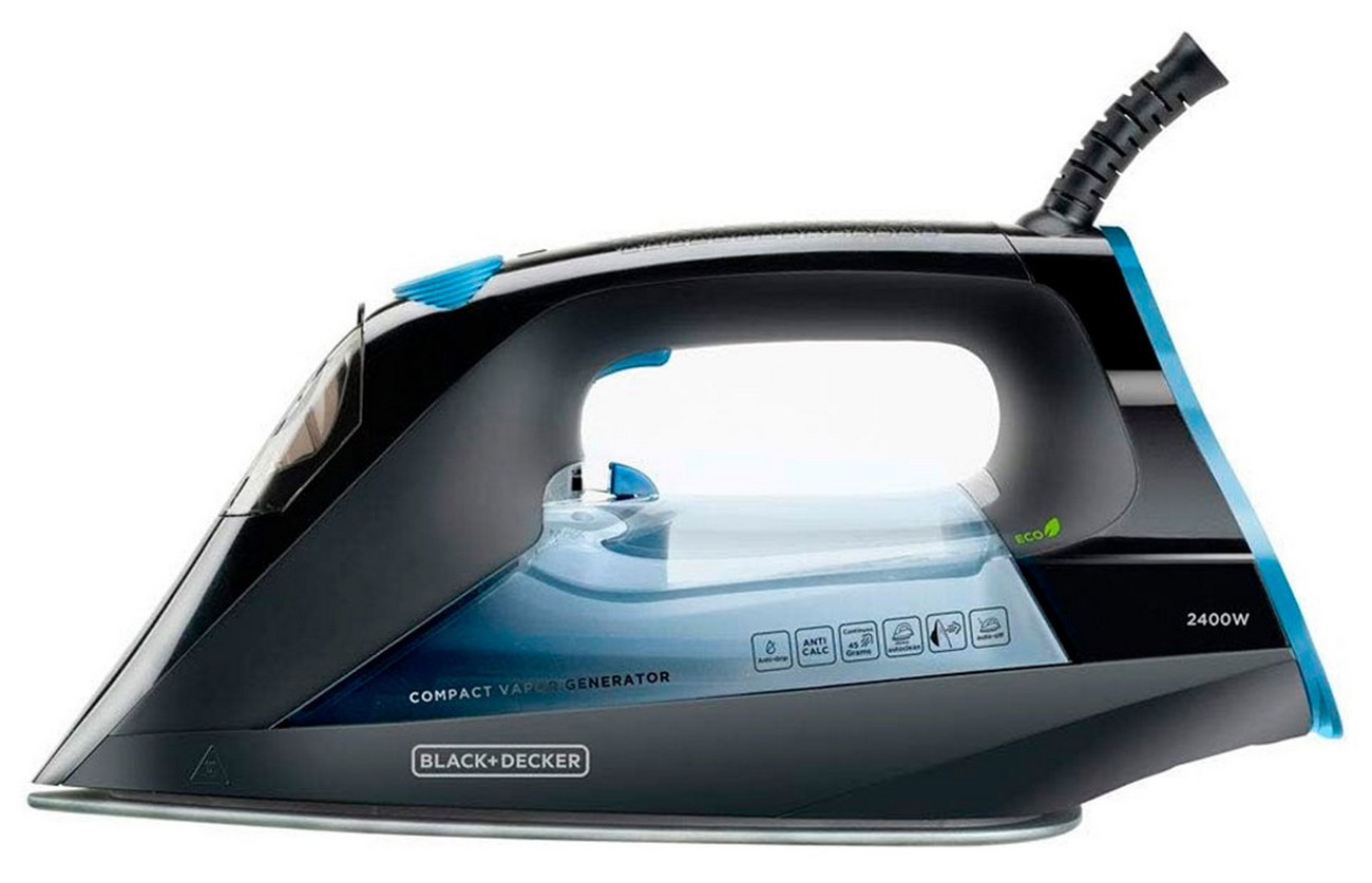 Утюг Black+Decker BXIR2401E, керамическая подошва, вертикальная глажка