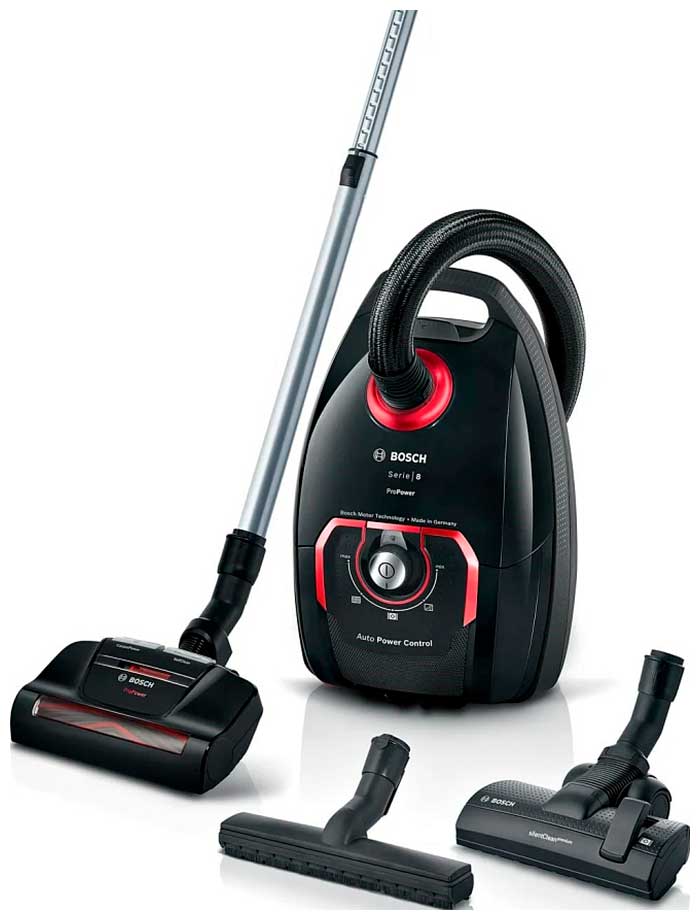 Пылесос напольный Bosch Serie 8 BGL8POW2, 650Вт, черный