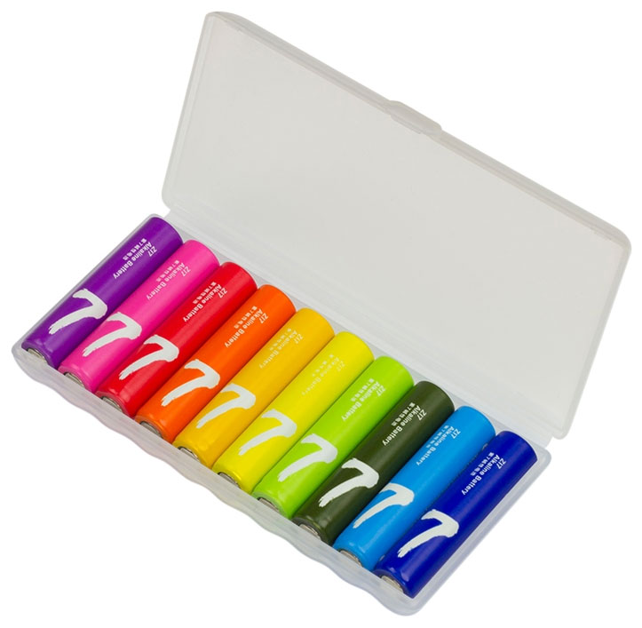 Батарейка Zmi Rainbow AA701 типа AAА (уп.10 шт.), цветные
