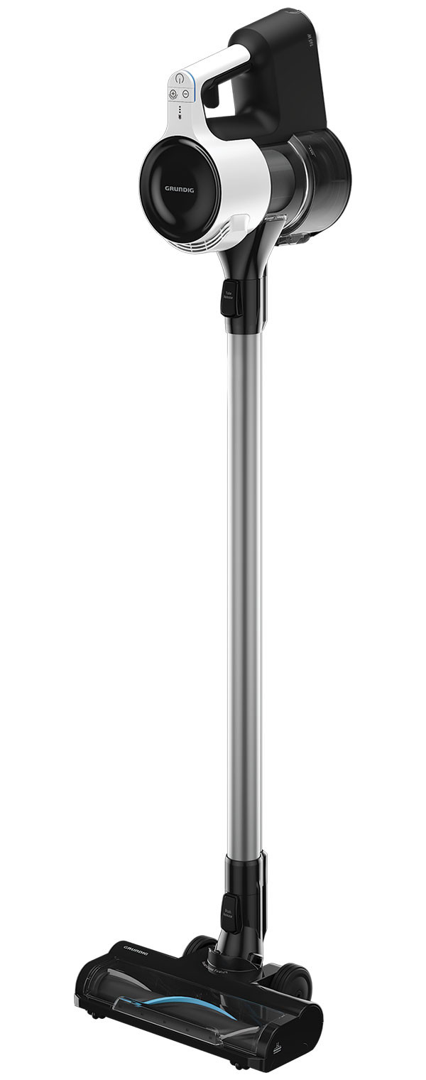 Пылесос вертикальный Grundig VCP 8930, белый, LED подсветка, настенное крепление