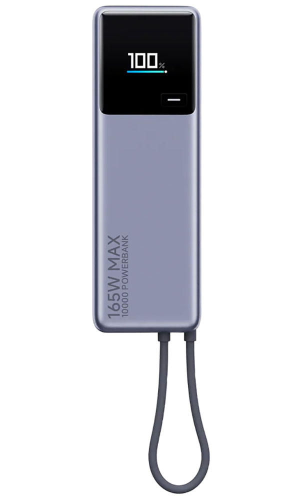 Внешний аккумулятор Xiaomi 165W Power Bank 10000mAh (Integrated Cable) GL, серый