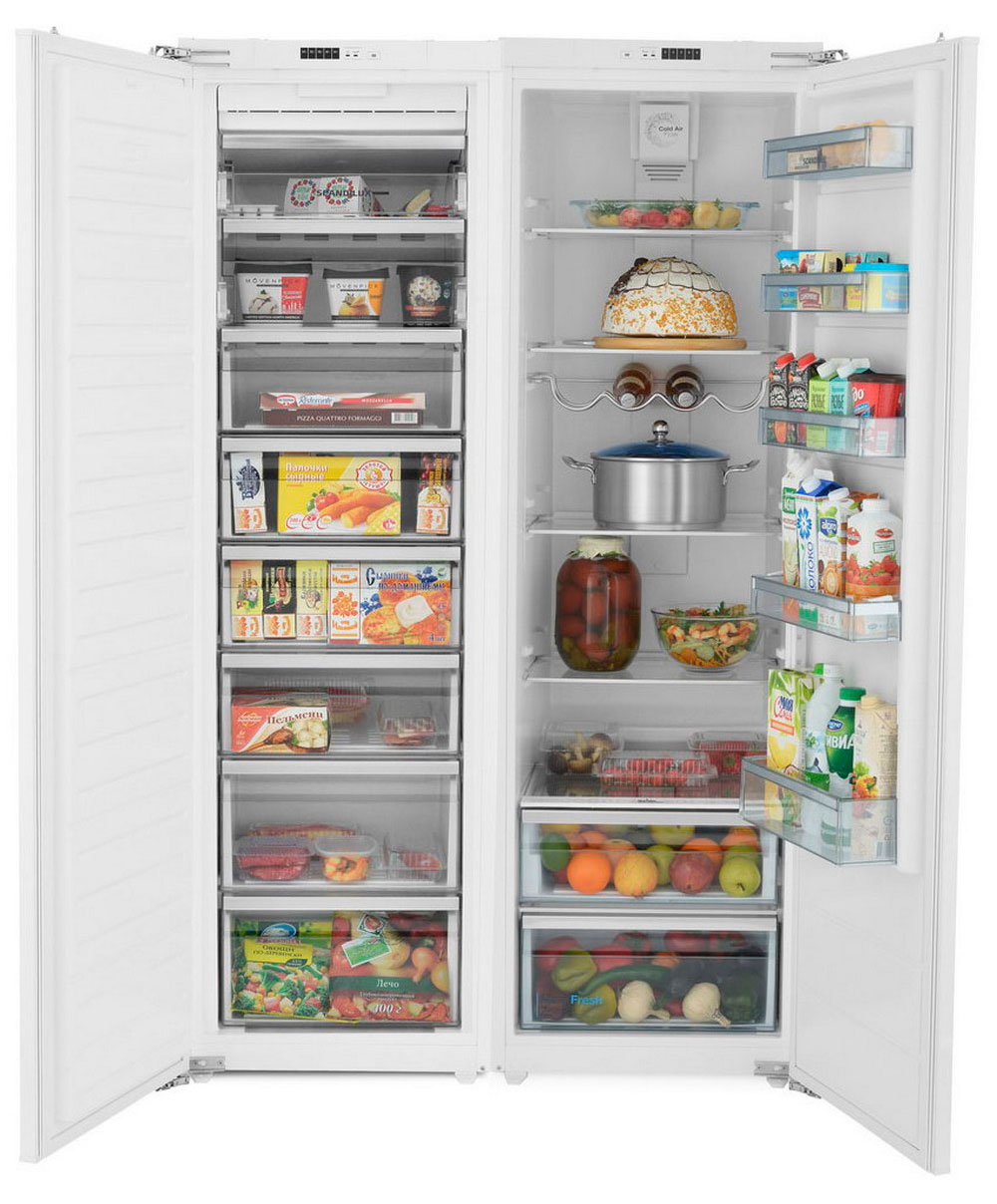 Встраиваемый холодильник Side-by-Side Scandilux SBSBI 524EZ (RBI 524EZ+FNBI 524E)