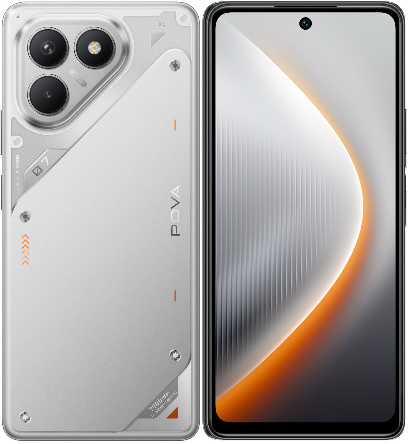 Смартфон Tecno POVA 7 Neo 8+256 Гб серебристый