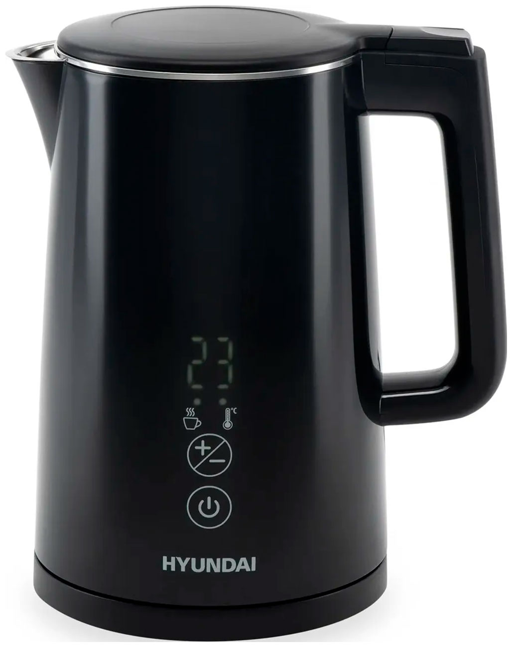 Чайник электрический Hyundai HYK-S5509, 1.5л., 2200Вт (черный металл/пластик)