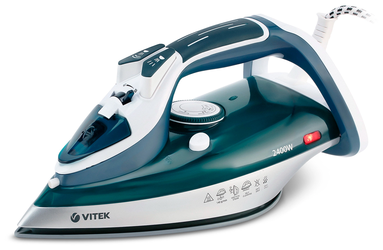 Утюг Vitek VT-8306, 2400 Вт, белый/зеленый