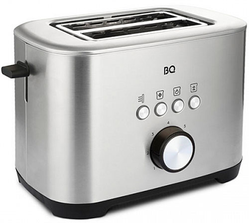 Тостер BQ T1010, cтальной/черный