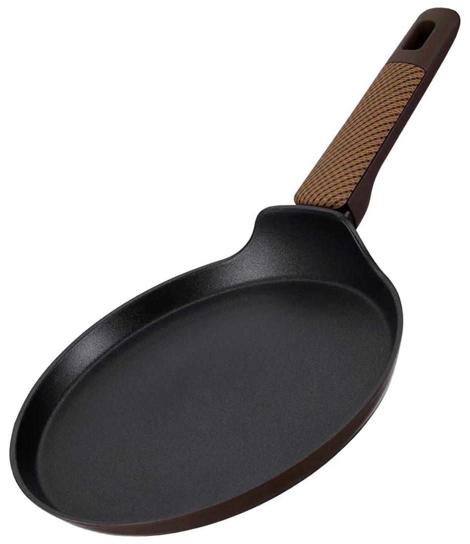 Сковорода индукционная блинная Regent inox Linea BROWNIE, 22 см, черный/коричневый (93-AL-BR-5-22)