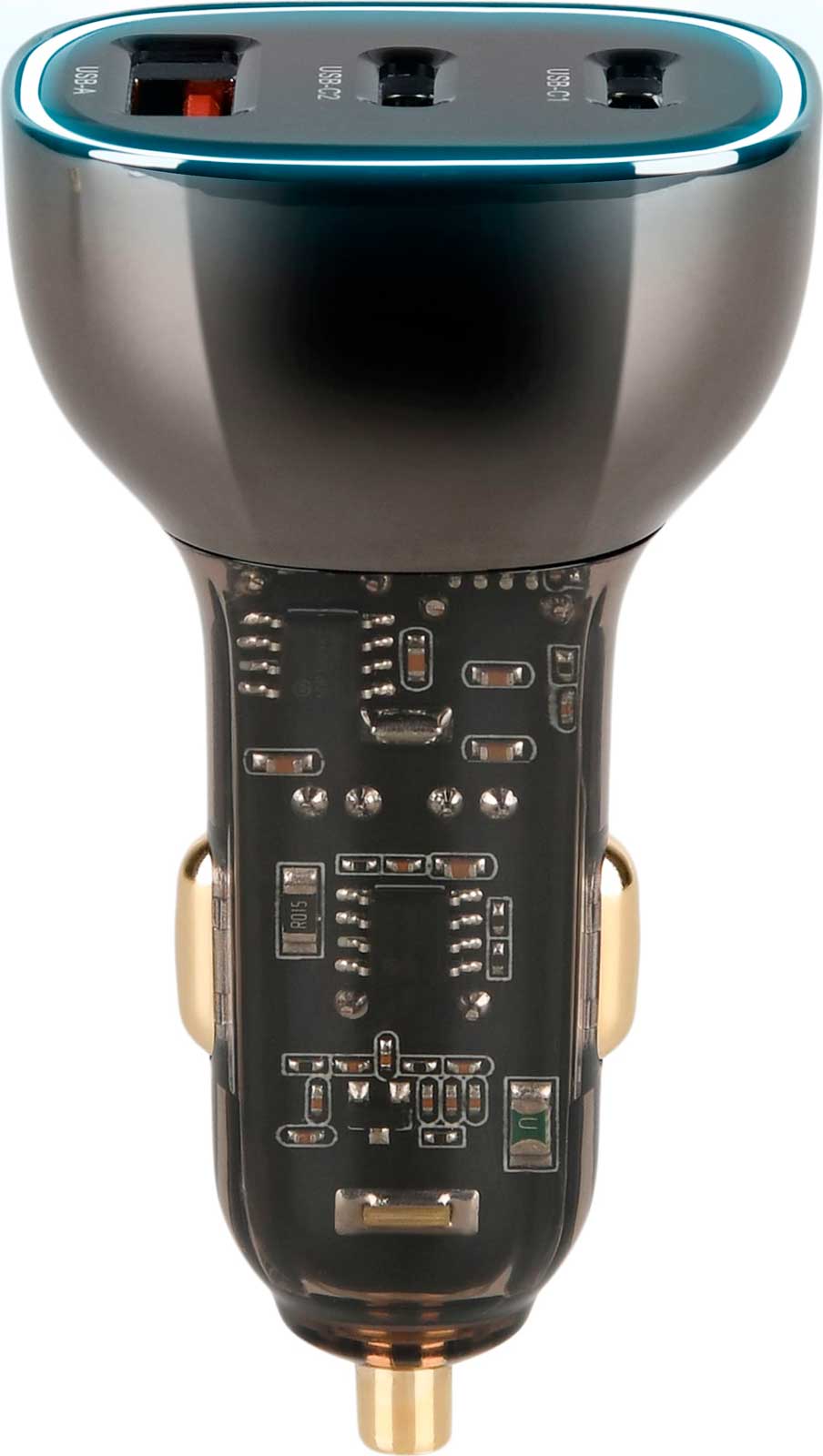 Автомобильное зарядное устройство TFN 2хTypeC+USB QC/PD, без кабеля, 90W, черный (TFN-CC-90W-2111-BK)