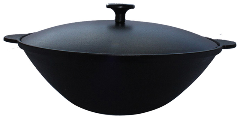 Вок (WOK) Камская посуда вок29 WOK 2,7л чугунная с алюминиевой крышкой