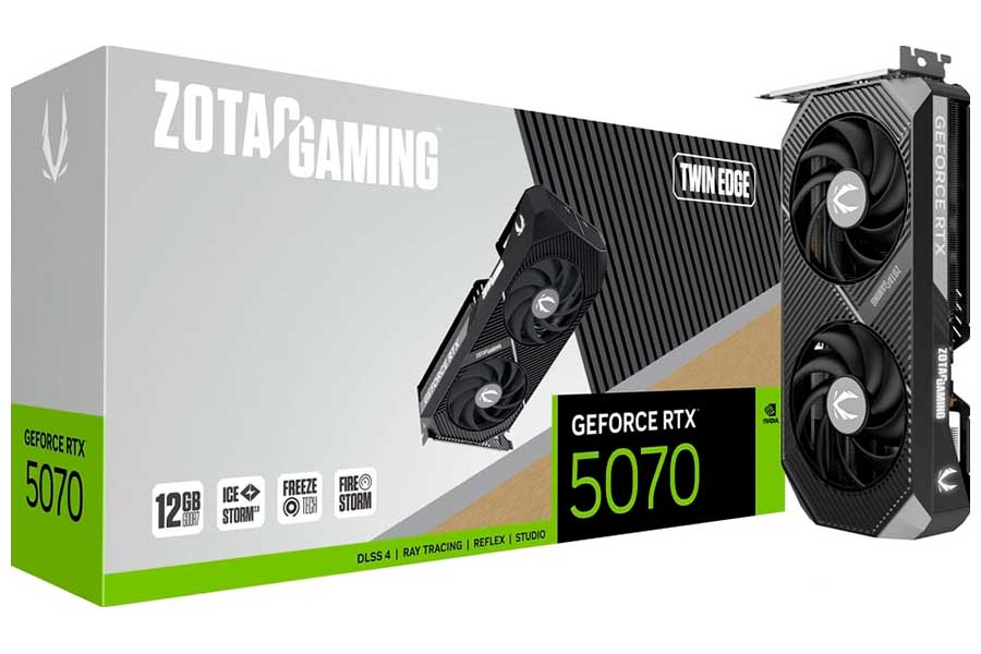 Видеокарта Zotac GeForce RTX 5070 TWIN EDGE 12GB (ZT-B50700E-10P)
