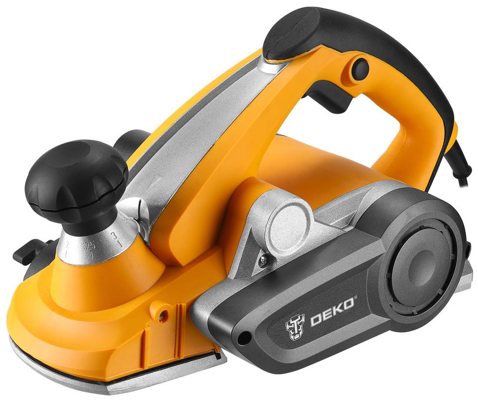 Рубанок Deko DKEP1400W SET1, черно-желтый