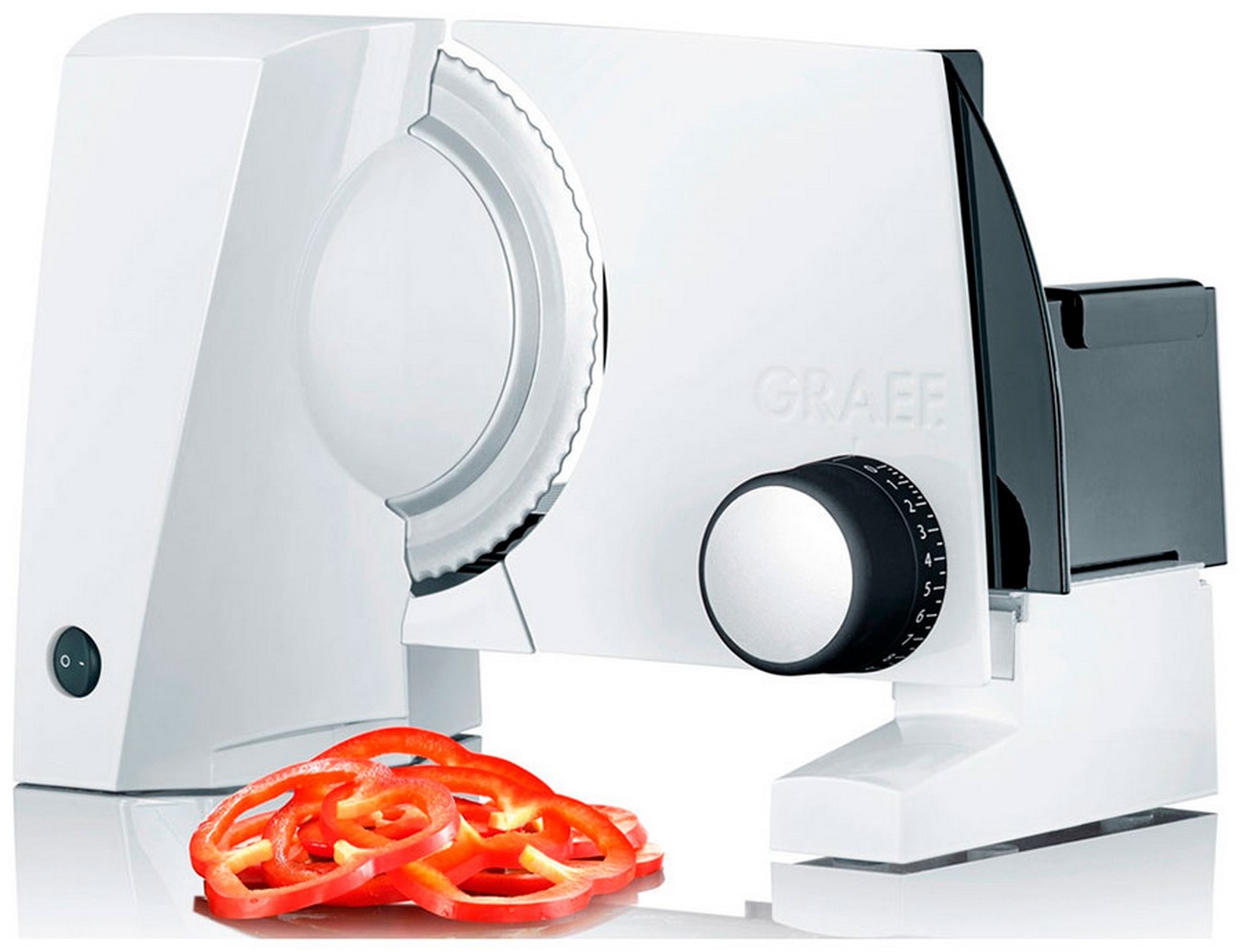 Ломтерезка Graef SKS 100 weiss TWIN, 170 Вт, 2 скорости, диаметр диска 170 мм