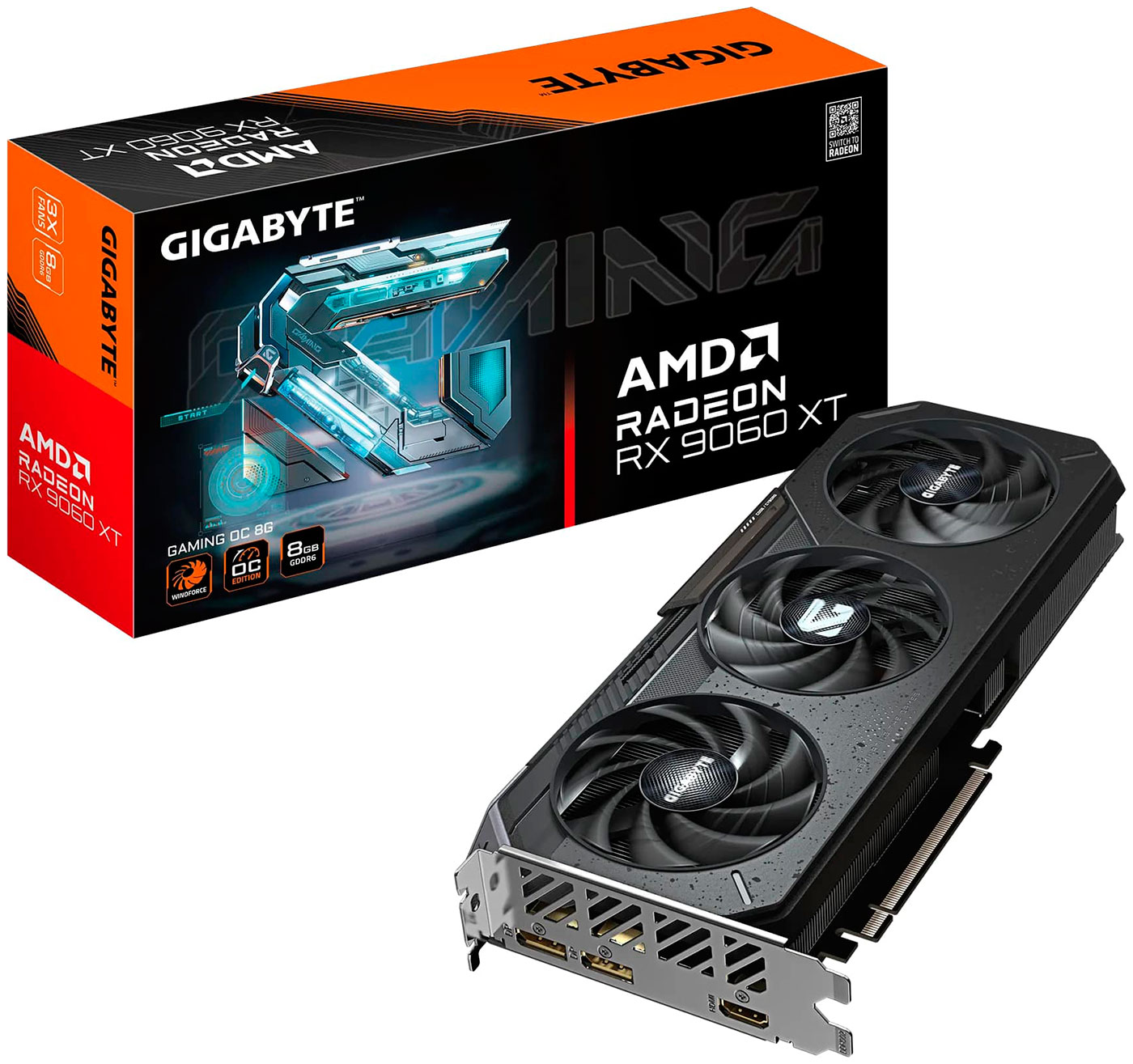 Видеокарта Gigabyte Radeon RX 9060 XT GAMING OC 8GB (GV-R9060XTGAMING OC-8GD)