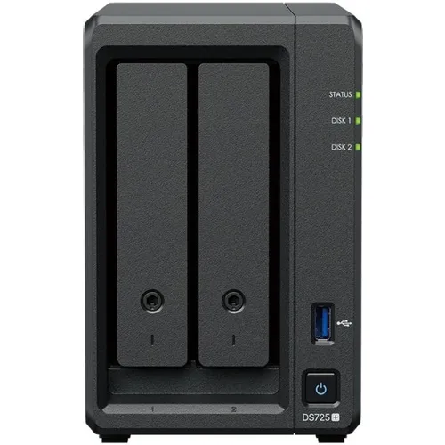 Сетевое хранилище NAS SYNOLOGY DS725+, 2-bay, настольный, Ryzen, R1600