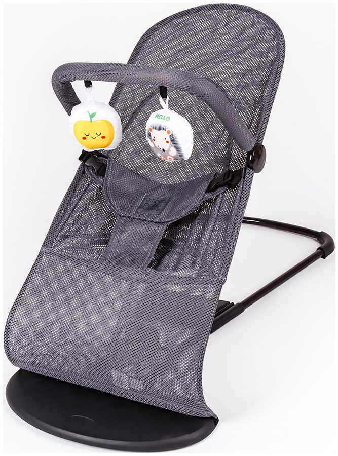 Шезлонг детский Amarobaby Baby time, серый (AB21-25BT/11)