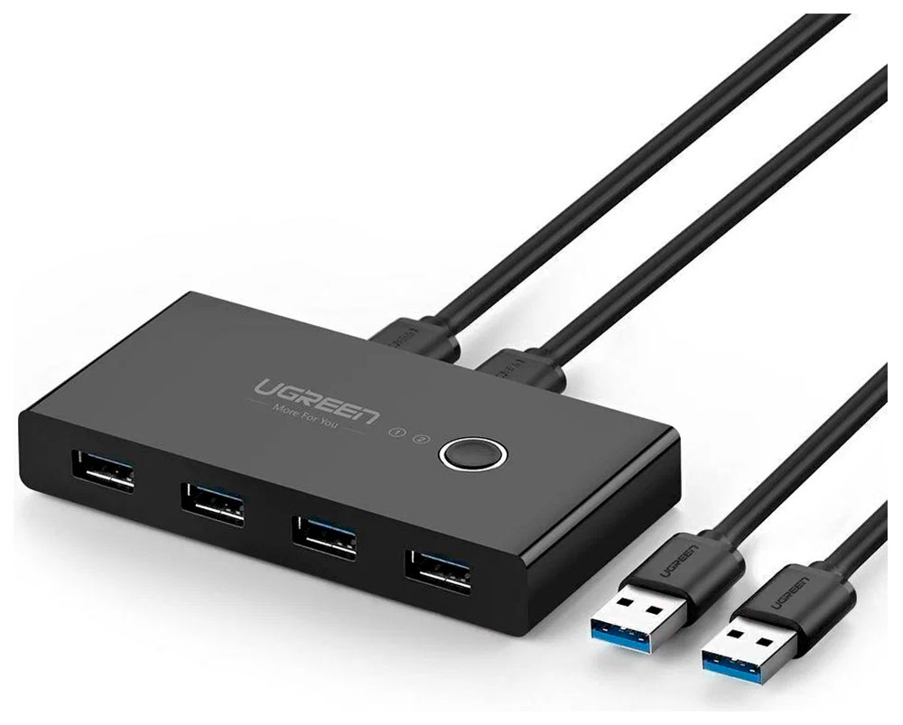 Разветвитель портов с переключателем Ugreen 4 х USB 3.0 (30768)