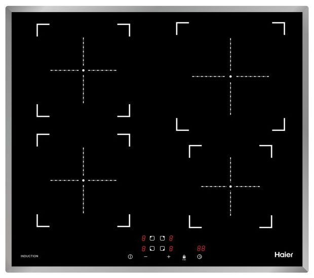 Электрическая варочная панель Haier HHY-Y64NFB, черная, индукционная