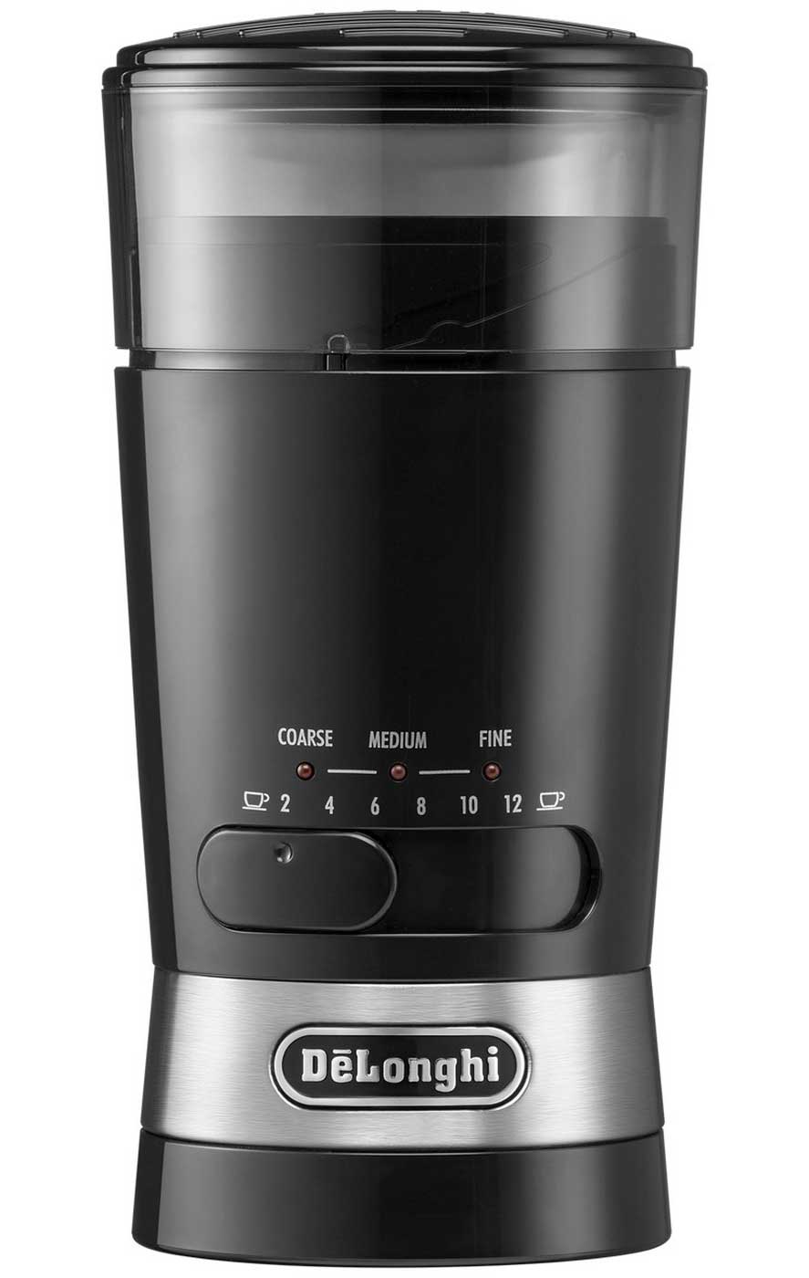 Кофемолка De’Longhi KG210 BLACK, 170 Вт, 3 режима, объем на 90 грамм