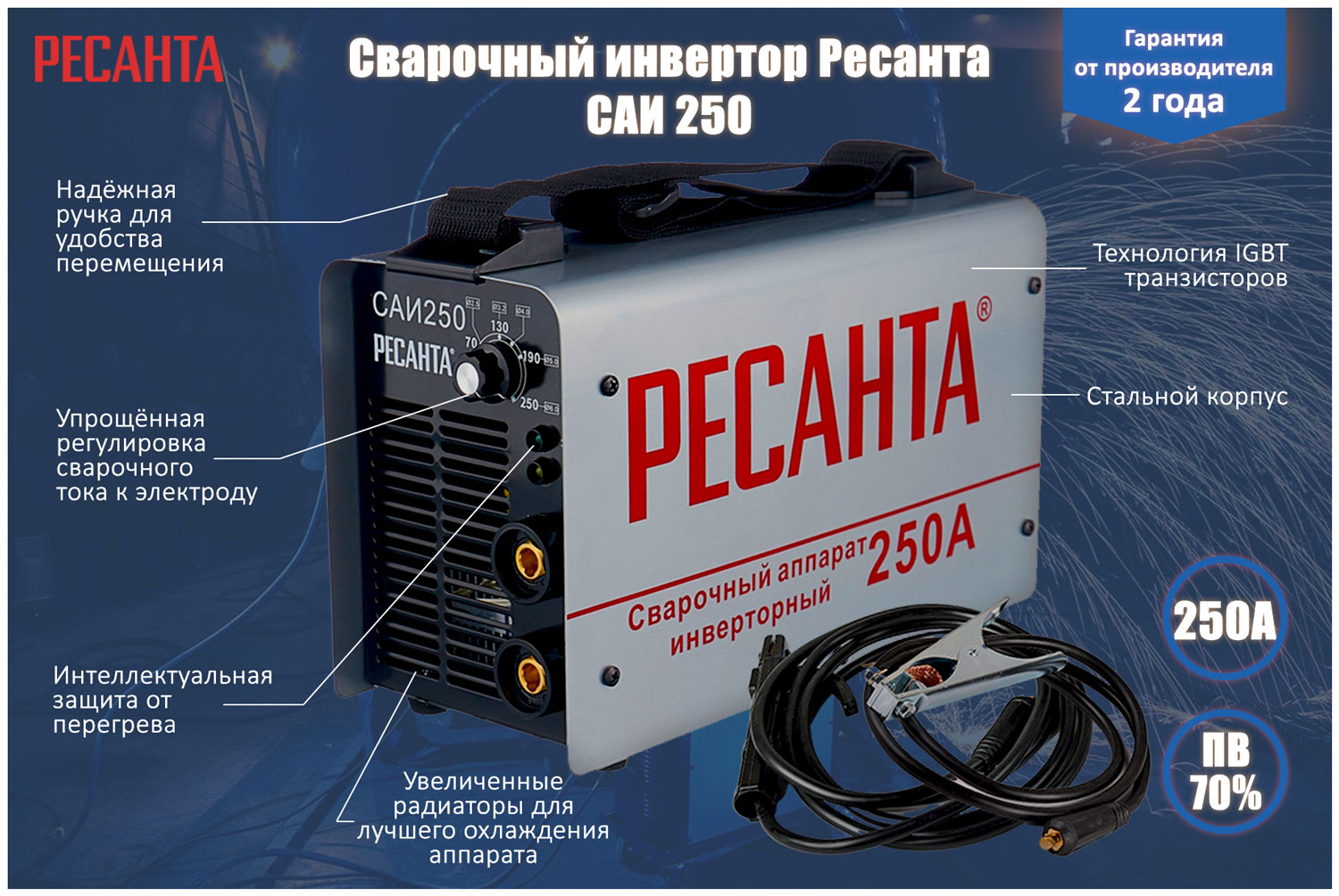 Сварочный аппарат Ресанта САИ 250