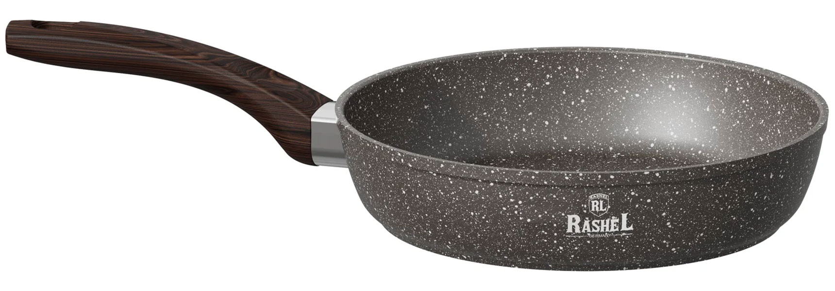 Сковорода Rashel R-10620, 20 см, коричневый гранит