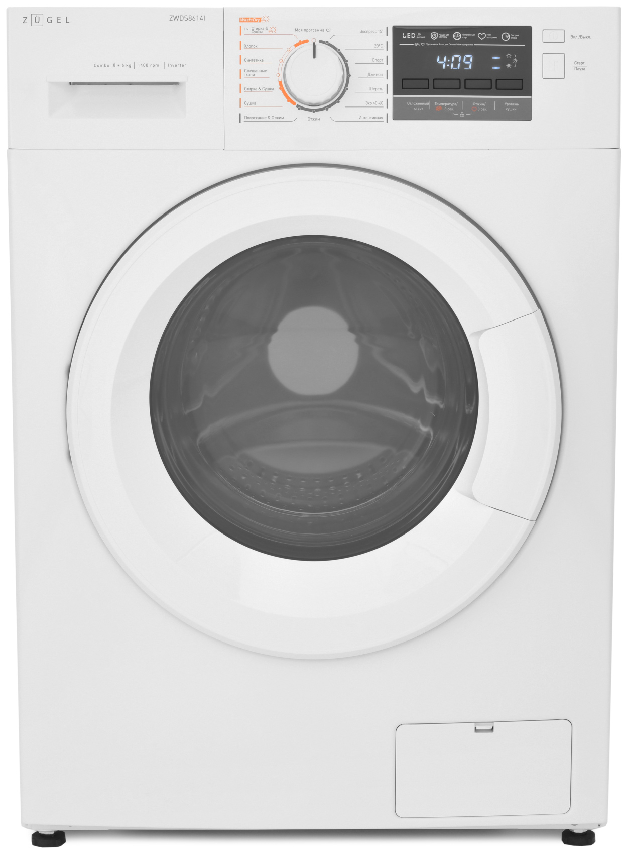 Стиральная машина с сушкой Zugel ZWDS8614I Inverter