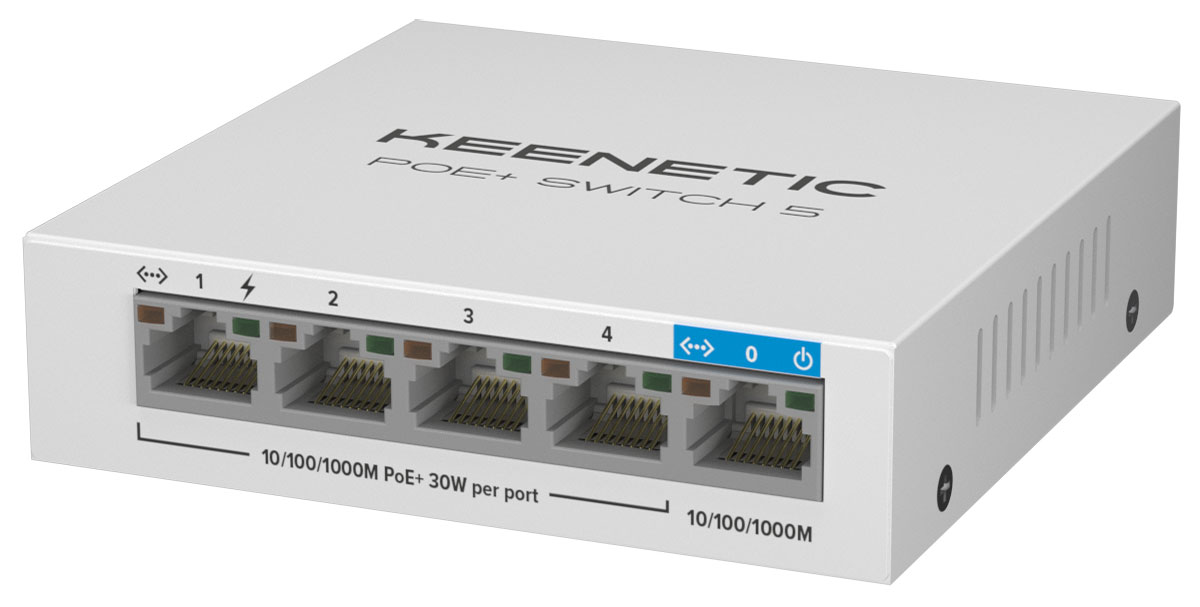 Коммутатор Keenetic 4PORT POE+ 60W (KN-4610)
