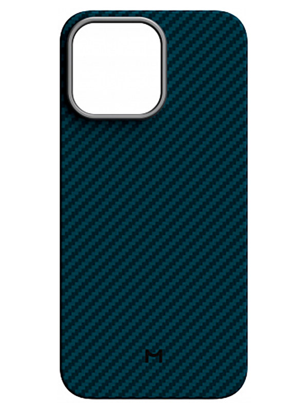 Чехол для мобильного телефона Magssory для iPhone 15 Pro Max, кевлар (арамид), с магнитами, совместимый с MagSafe, blue (CFB016)