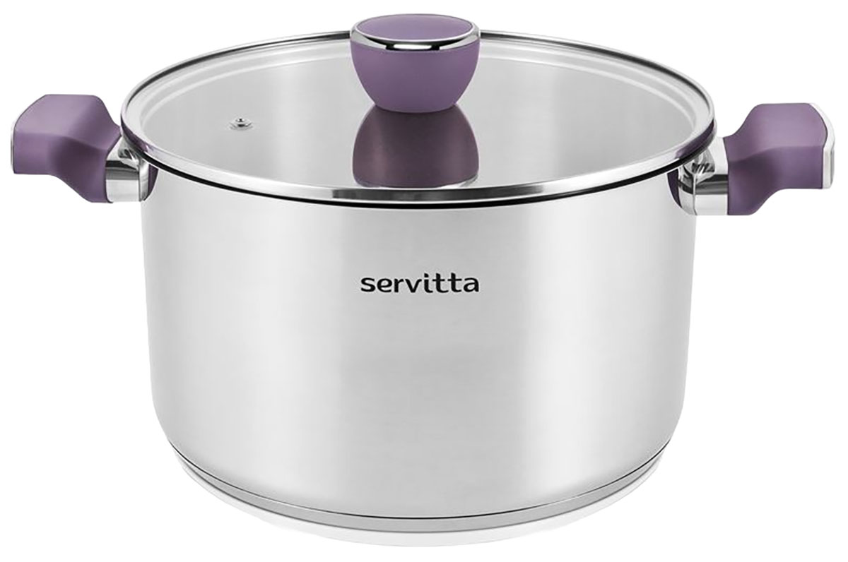 Кастрюля с крышкой Servitta Viola, 5.8 л (Sr0301)