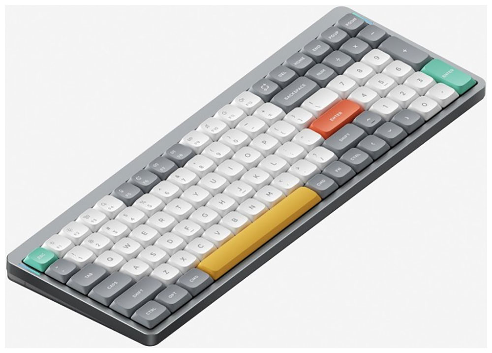Беспроводная механическая клавиатура Nuphy QMK (AIR96v2) Lunar Gray, RGB, Hot Swap, Wisteria Switch