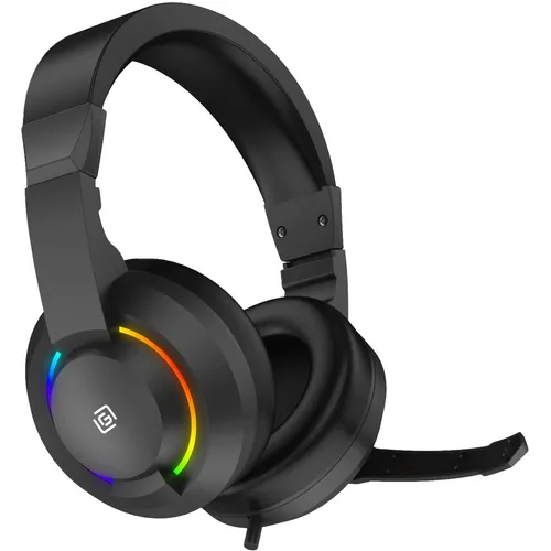 Гарнитура игровая Oklick HS-L315G, для компьютера, накладные, проводные USB/3,5 мм, черный [2007552]